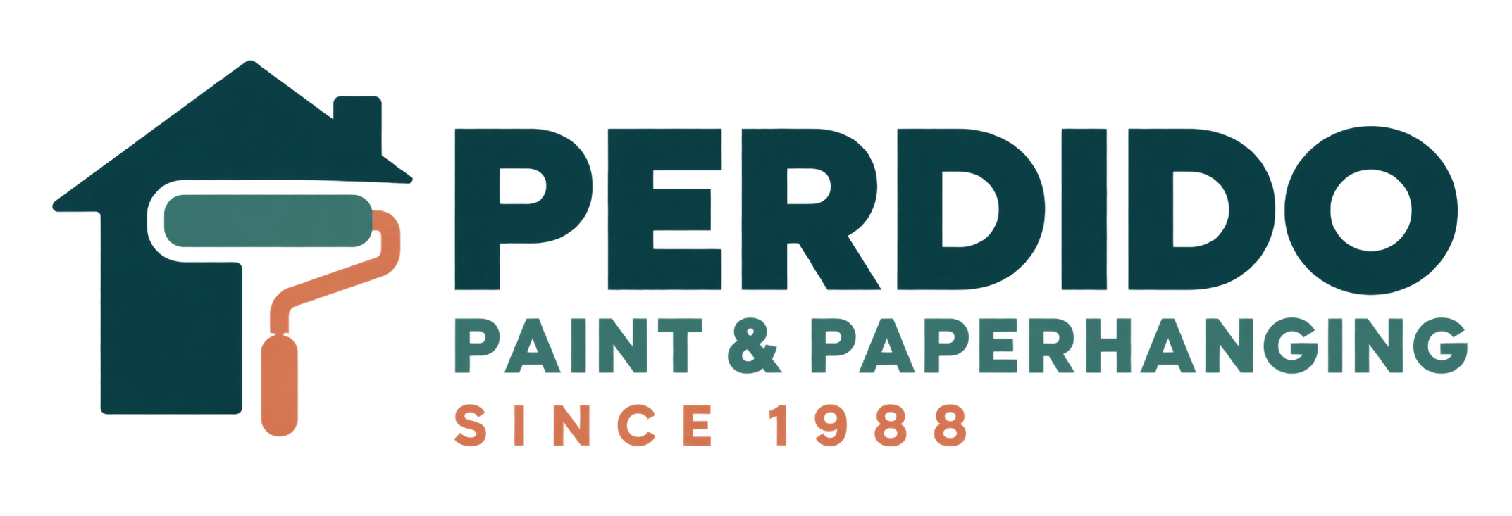 Perdido Paint & Paperhanging official logo, since 1988